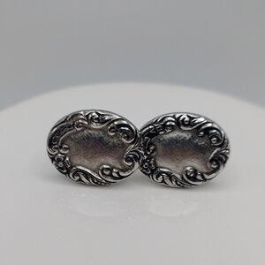 Vtg 1960's Sarahcov Floral Cufflinks, GC.
